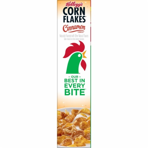 Kellogg's Corn Flakes Cinnamon Cold Breakfast Cereal Family Size Perspective: top