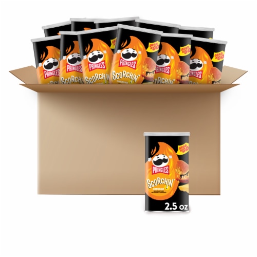 Pringles® Scorchin' Cheddar Crisps Perspective: top