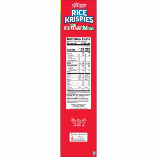 Kellogg's® Rice Krispies Holiday Colors Family Size Cereal Perspective: top