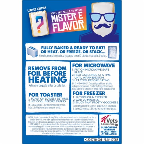 Pop-Tarts Mister E Flavor Mystery Flavor Toaster Pastries Perspective: top