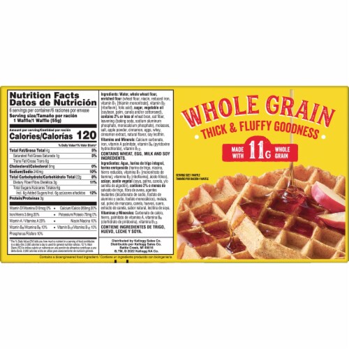 Kellogg's® Eggo® Thick and Fluffy Apple Cinnamon Frozen Waffles Perspective: top