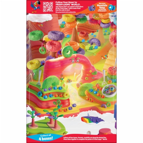 Kellogg's Froot Loops Original Cold Breakfast Cereal Perspective: top