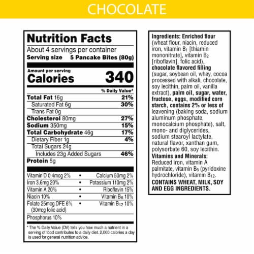 Kellogg's® Eggo® Chocolate Frozen Stuffed Pancake Bites Perspective: top