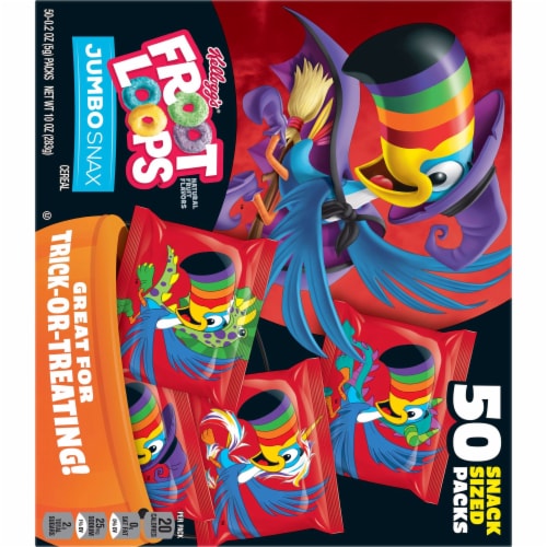 Kellogg's Froot Loops Jumbo Snax Original Cereal Snacks Perspective: top