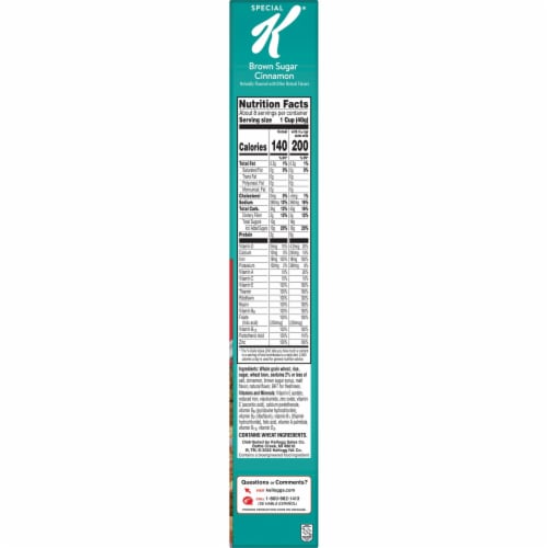 Kellogg's Special K Brown Sugar Cinnamon Cold Breakfast Cereal Perspective: top