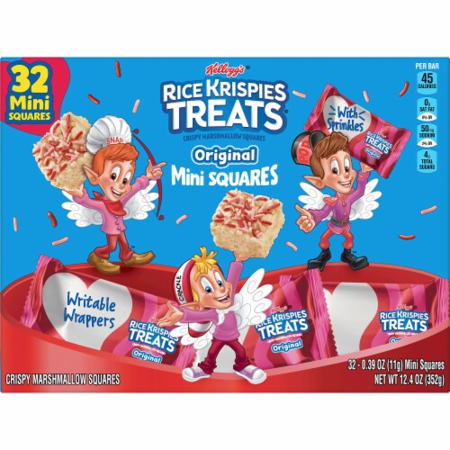 Kellogg's Rice Krispies Treats Original with Holiday Sprinkles Mini Marshmallow Snack Bars Perspective: top