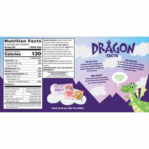 Kellogg's® Dragon Green Apple Frozen Waffles Perspective: top