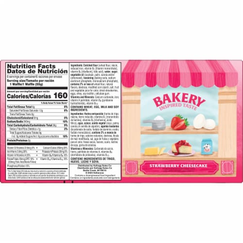 Kellogg's® Eggo® Thick and Fluffy Strawberry Cheesecake Frozen Waffles Perspective: top