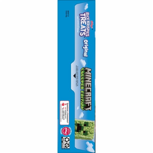 Kellogg's Rice Krispies Treats Minecraft Creeper Edition Original Marshmallow Snack Bars Perspective: top