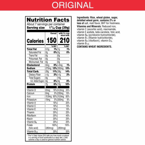 Kellogg's® Special K Original Cereal Perspective: top