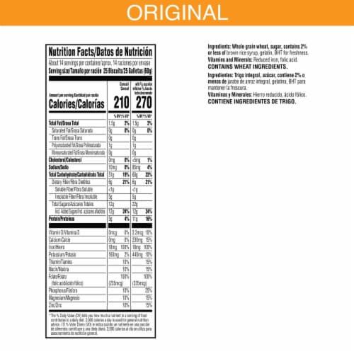 Kellogg's® Frosted Mini-Wheats Original Giant Size Cereal Perspective: top