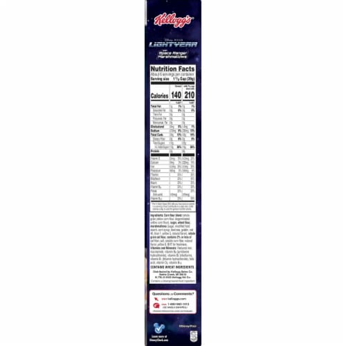 Kellogg's Lightyear Vanilla with Space Ranger Marshmallows Breakfast Cereal ` Perspective: top