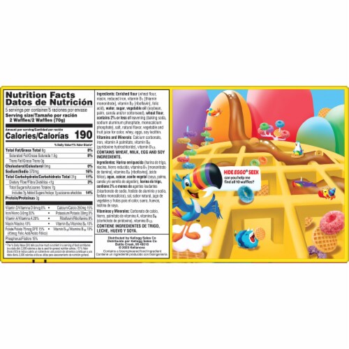 Kellogg's® Eggo® Froot Loops Frozen Waffles Perspective: top