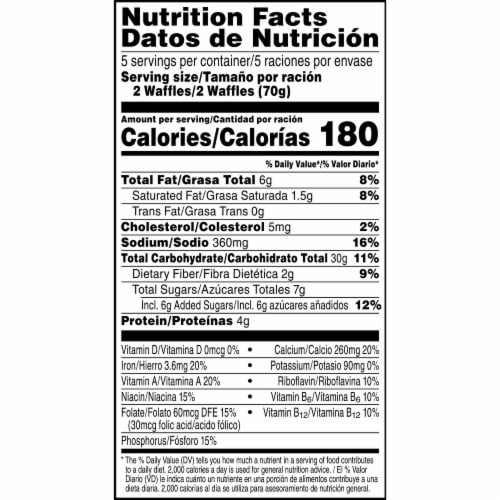 Eggo Nutri-Grain Frozen Waffles Blueberry Perspective: top