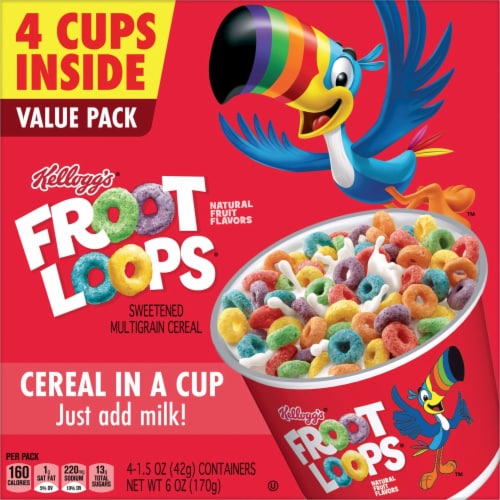 Kellogg's® Froot Loops Cereal Cups, 4 ct / 1.5 oz - King Soopers