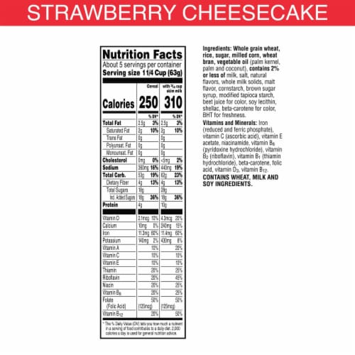 Kellogg's® Special K Strawberry Cheesecake Cereal Perspective: top