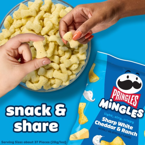 Pringles® Mingles Sharp White Cheddar and Ranch Puffed Snacks Perspective: top