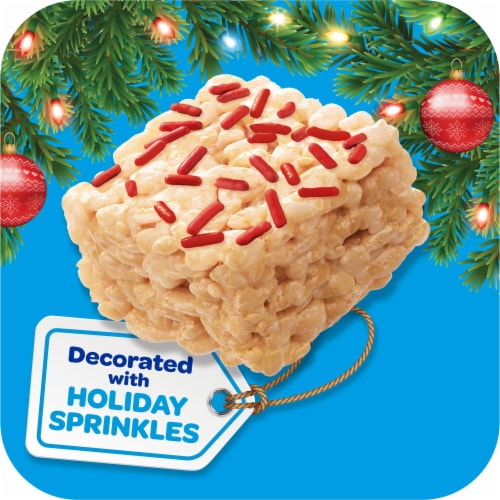 Rice Krispies Treats® Original with Holiday Sprinkles Mini Marshmallow Cereal Bars Perspective: top