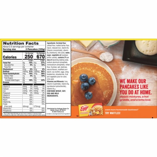 Eggo® Mixed Berry Frozen Pancakes Perspective: top