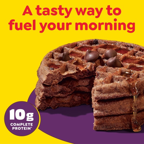 Kellogg's® Eggo® Protein Chocolate Chip Brownie Frozen Waffles Perspective: top