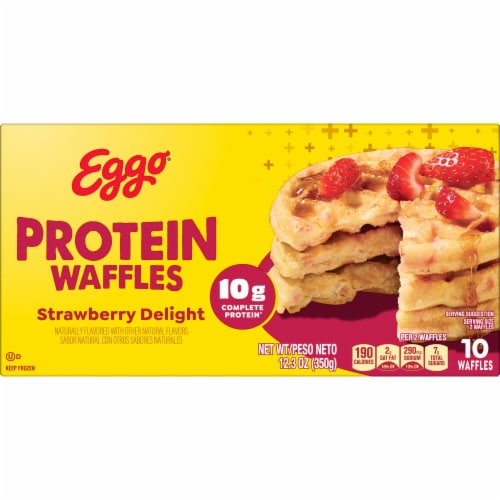 Eggo® Protein Strawberry Delight Frozen Waffles Perspective: top