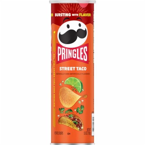 Pringles® Street Tacos Potato Chips Perspective: top