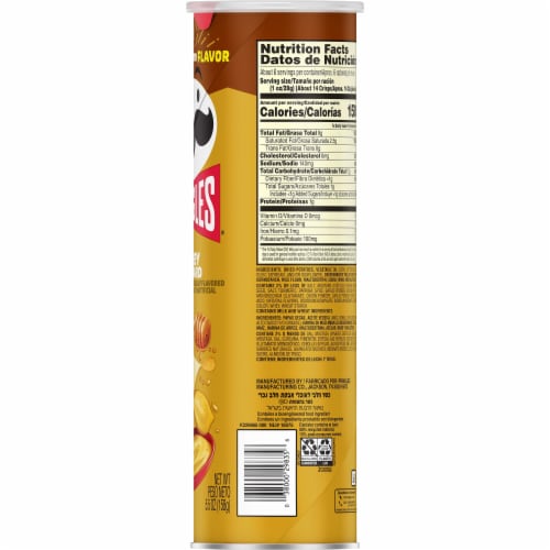 Pringles® Honey Mustard Potato Crisps Chips Perspective: top