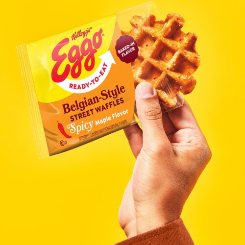 Eggo® Spicy Maple Flavor Belgian-Style Street Waffles Perspective: top