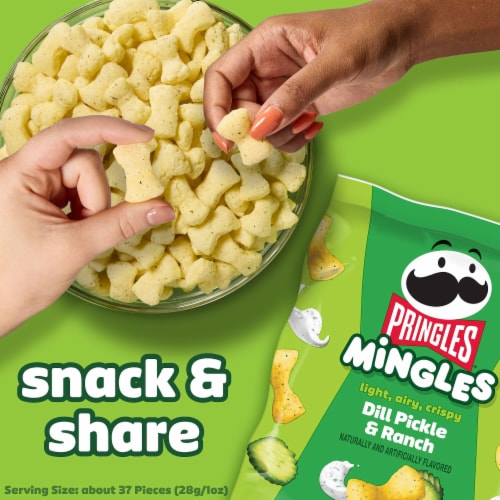 Pringles® Mingles Dill Pickle and Ranch Puffed Snacks Perspective: top
