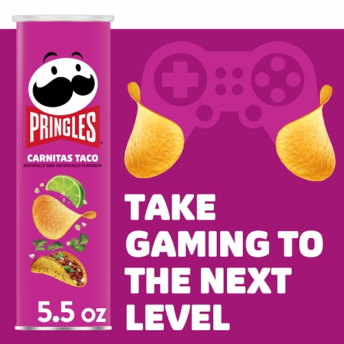 Pringles® Carnitas Taco Potato Crisps Chips Perspective: top