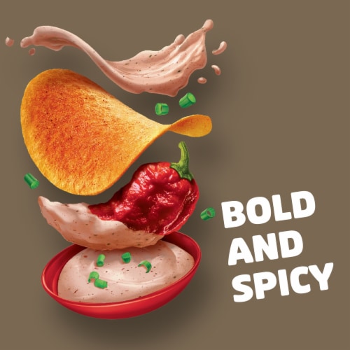 Pringles® Ghost Pepper Ranch Potato Crisps Chips Perspective: top