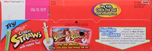 Kellogg's Froot Loops Cereal Perspective: top