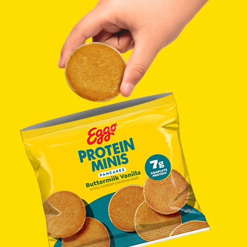 Eggo® Protein Minis Buttermilk Vanilla Frozen Pancake Bites Perspective: top