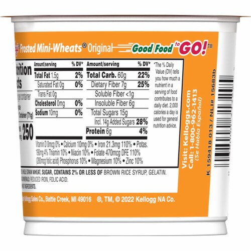 Kellogg's Frosted Mini-Wheats Original Cold Breakfast Cereal Perspective: top