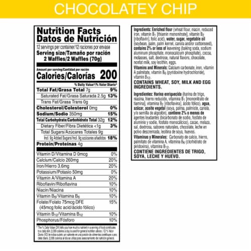 Kellogg's® Eggo® Chocolatey Chip Family Pack Frozen Waffles Perspective: top