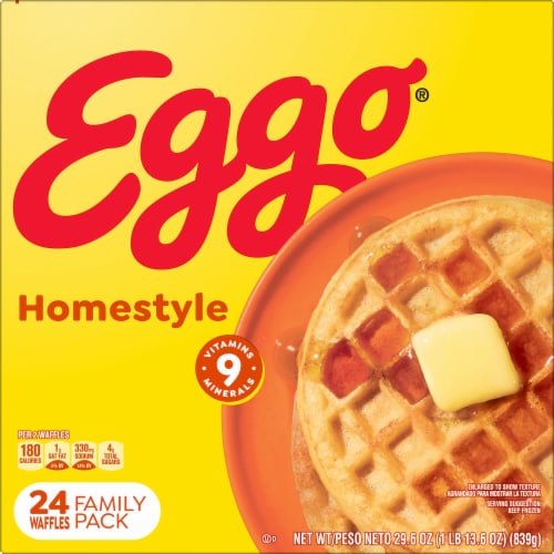 Kellogg's® Eggo® Homestyle Family Pack Frozen Waffles Perspective: top