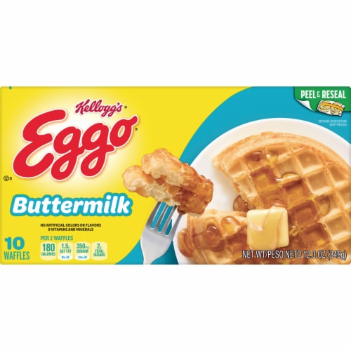 Kellogg's® Eggo® Buttermilk Frozen Waffles Perspective: top