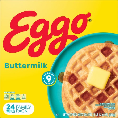 Kellogg's® Eggo® Buttermilk Family Pack Frozen Waffles Perspective: top