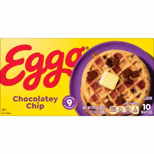 Kellogg's® Eggo® Chocolatey Chip Frozen Waffles Perspective: top