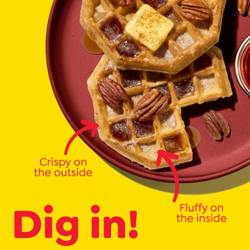 Kellogg's® Eggo® Thick and Fluffy Cinnamon Brown Sugar Frozen Waffles Perspective: top