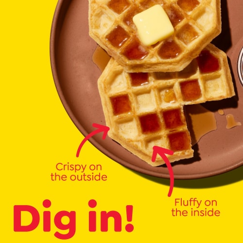 Kellogg's® Eggo® Thick and Fluffy Original Frozen Waffles Perspective: top