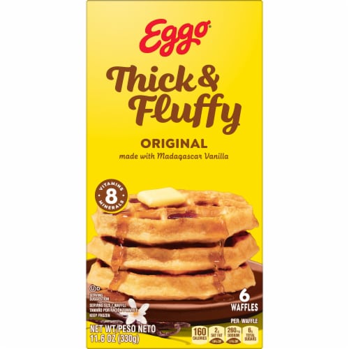 Eggo Thick and Fluffy Original Frozen Waffles Perspective: top