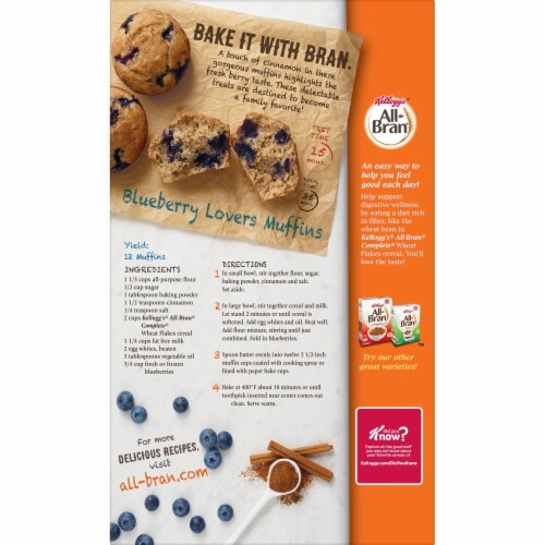 Kellogg's® All-Bran Complete Wheat Flakes Cereal Perspective: top