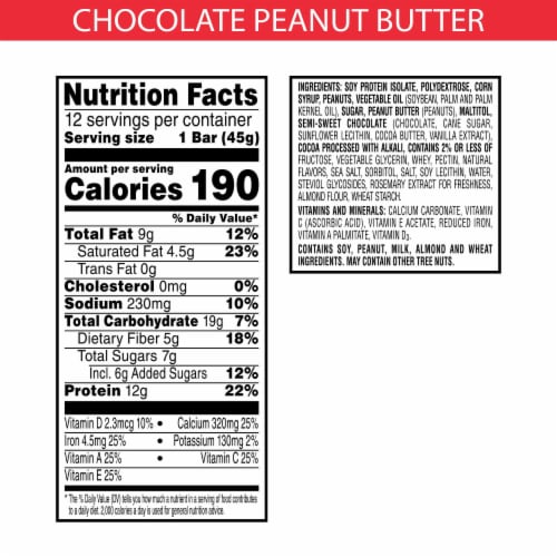 Kellogg's Special K Chocolate Peanut Butter Protein Bars Perspective: top