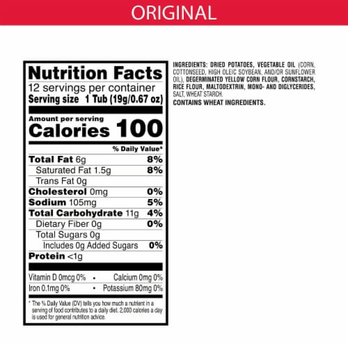 Pringles® Original Snack Stacks Potato Crisps Chips Perspective: top