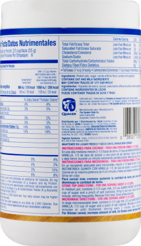 Quaker Avena Vanilla Instant Oats Perspective: top