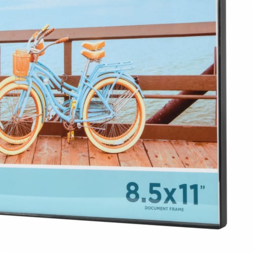 Snap® 8.5x11 Front Load Photo Frame - Black Perspective: top