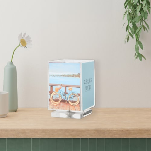 Snap® Clear Swivel 4-Photo Frame Pencil Cup Perspective: top