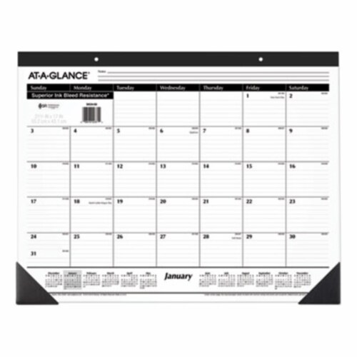 At-A-Glance Ruled Desk Pad ,Calendar,Dsk Pd/Wall,Bk, 1 - Fry's