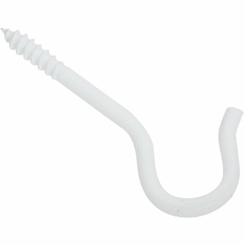 National 2-1/2 In. White Ceiling Hook (3-Pack) N274928 Perspective: top